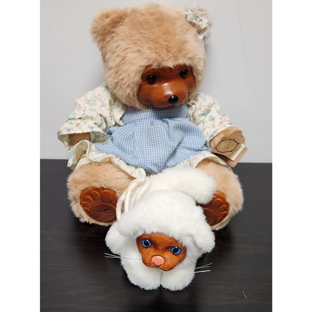 Vintage Robert Raikes Original "38517 Stacie & Fifi" Wooden Face Doll w/ Tags
